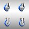 Service Caster 5 Inch 316SS Blue Polyurethane Swivel Top Plate Caster Brake 2 Rigid SCC, 2PK SCC-SS31620S514-PPUB-BLUE-TLB-2-R-2 - alternate 1